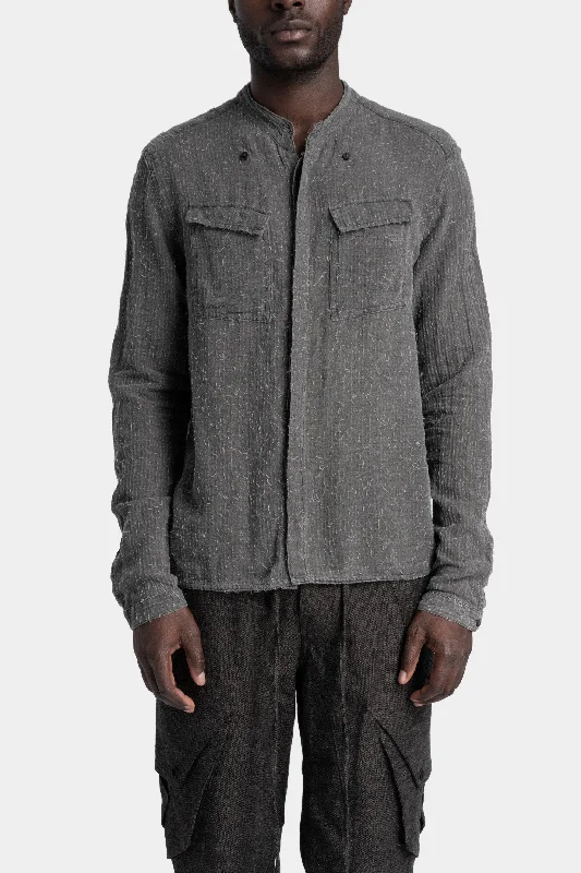 Field shirt, Endo grey Relaxed Cotton Short Shirt