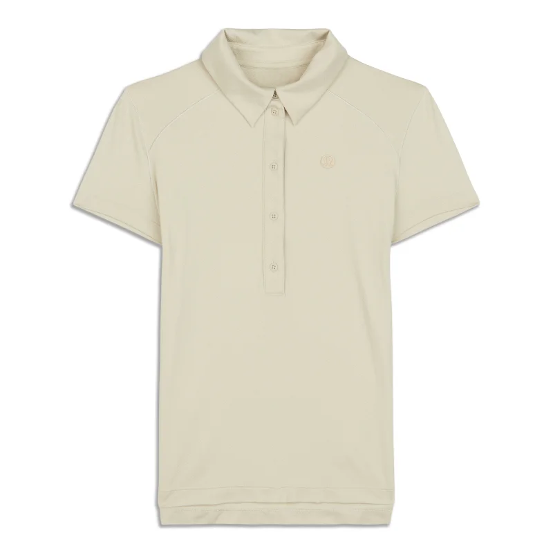 Quick Dry Short-Sleeve Polo Shirt - Resale Elegant Draped Short Sleeve