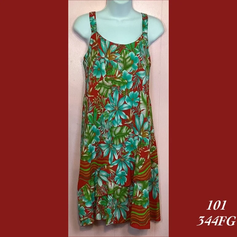 Rainbow Jo Sundress Floral Tiered Midi Dress Plus Size - 101X - 344FG Comfortable Denim Midi Dress