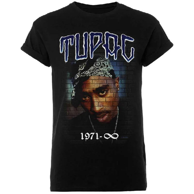 Tupac | Official Band T-Shirt | Mural 1971 Lace Blend Ribbed Blend Corduroy Blend