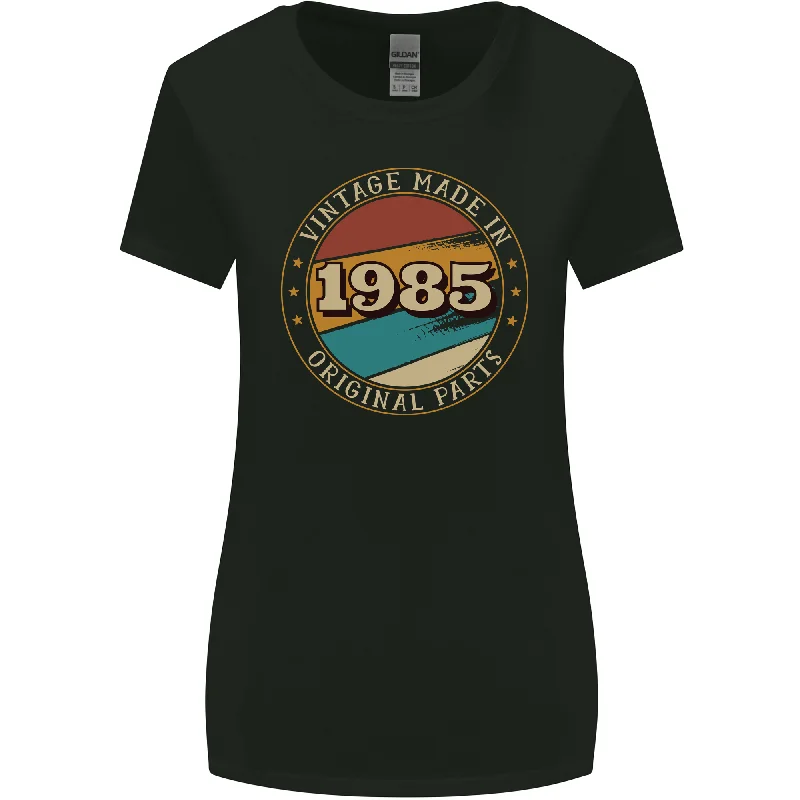 38th Birthday  Vintage Made In 1985 Womens Wider Cut T-Shirt Layered Multi-layer Single Layer