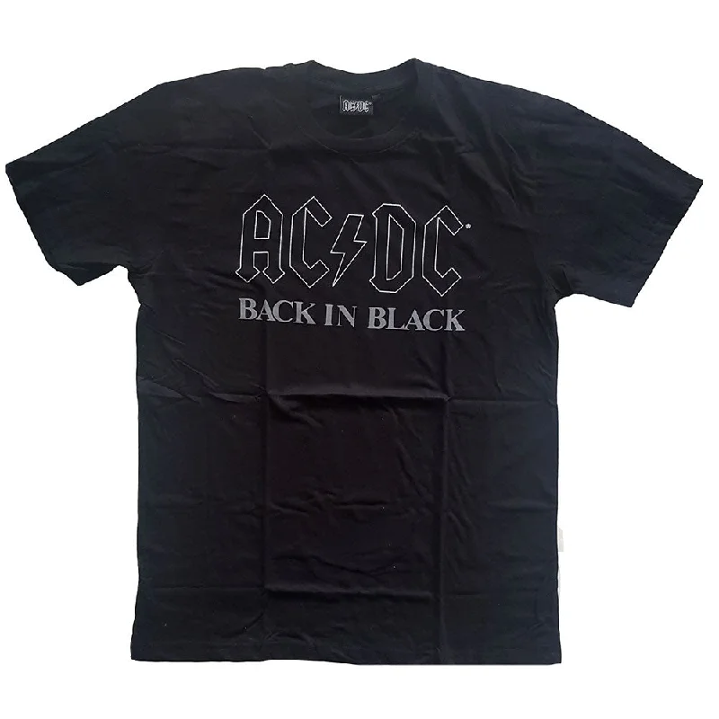 AC/DC | Official Band T-Shirt | Back In Handmade Hand-knitted Hand-woven