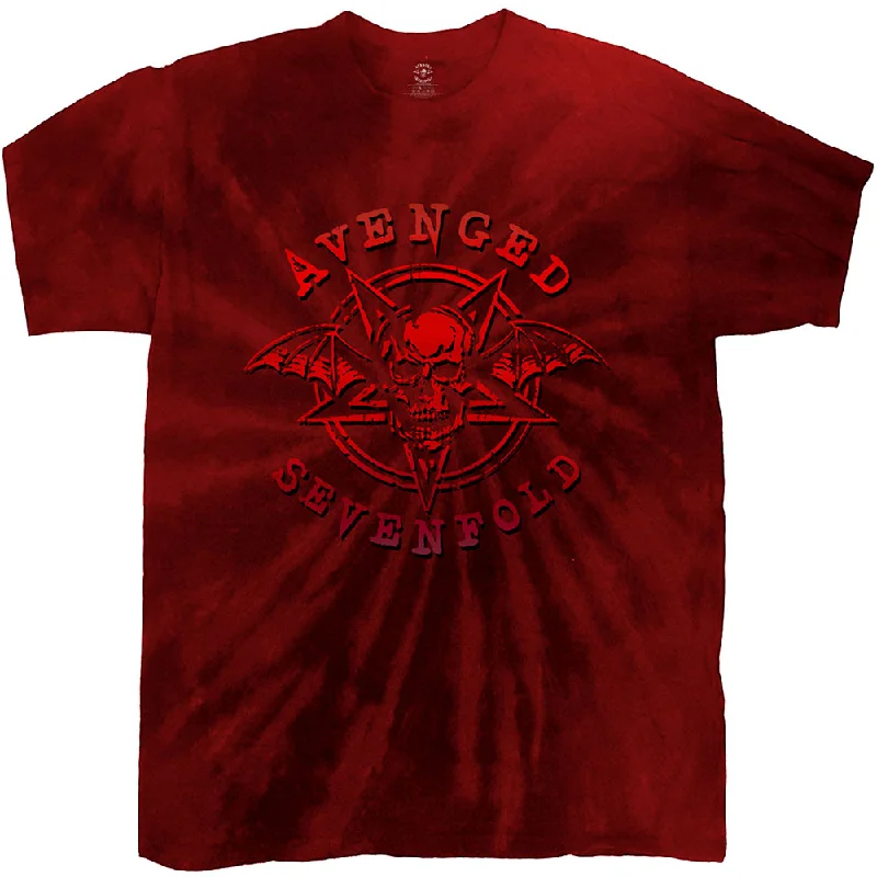 Avenged Sevenfold | Official Band T-Shirt | Pent Up (Dip-Dye) Satin Blend Silk Blend Wool Blend