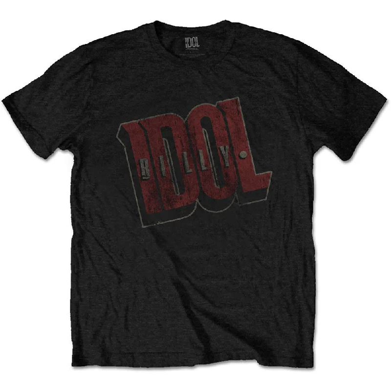 Billy Idol | Official Band T-Shirt | Vintage Logo Elasticated Padded Insulated