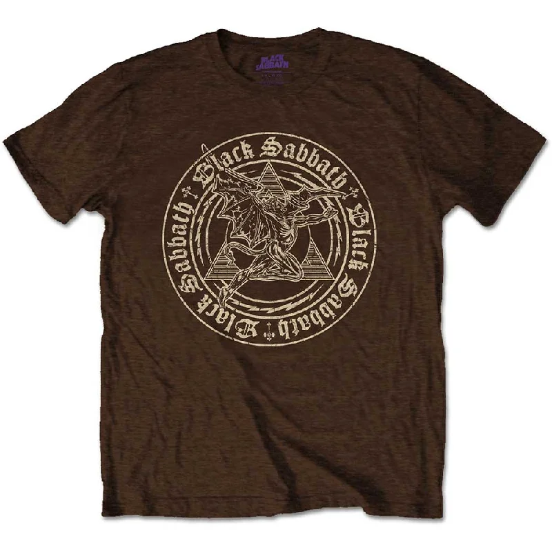 Black Sabbath | Official Band T-Shirt | Henry Pyramid Emblem Collared Crew Neck Turtle Neck