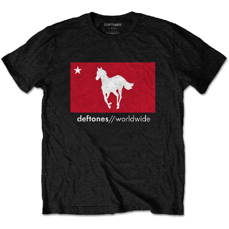 Deftones | Official Band T-Shirt | Star & Pony Wool Fabric Cashmere Fabric Tweed Fabric