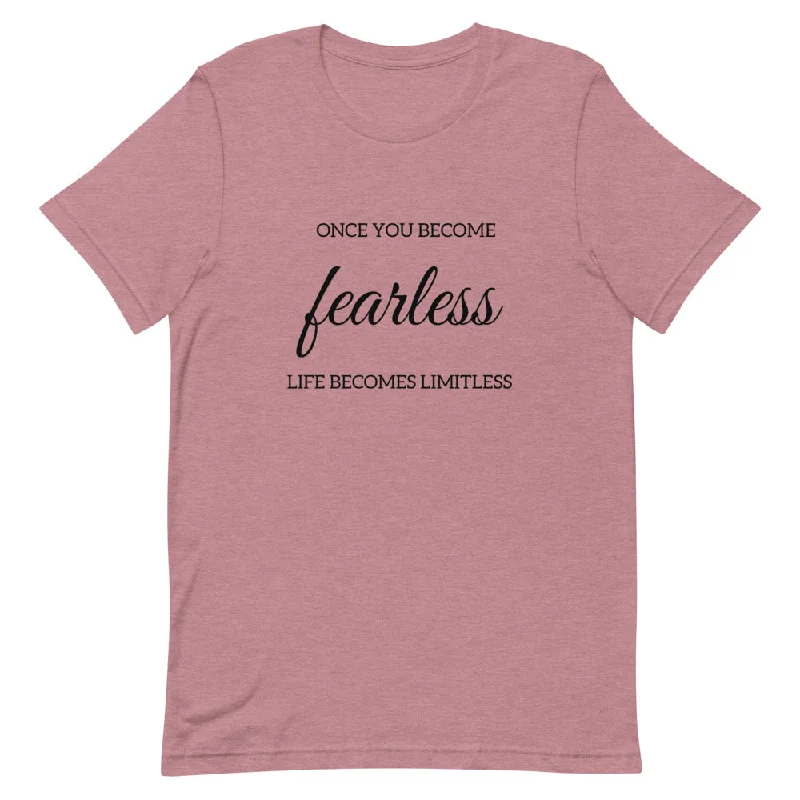 Fearless Short-Sleeve Unisex T-Shirt Cotton Fabric Linen Fabric Terry Fabric