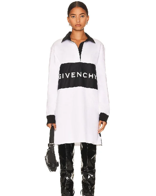 Givenchy Bi Colour Mini Dress In Black And White Fashionable Mini Dress with Frills