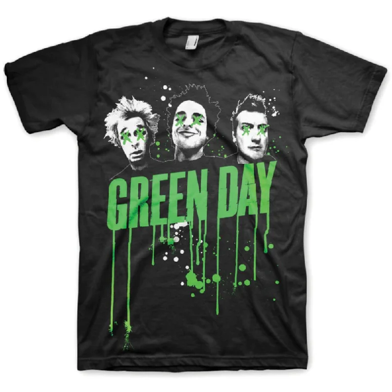 Green Day | Official Band T-Shirt | Drips Cashmere Blend Cotton Blend Poly Blend