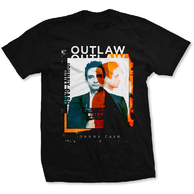 Johnny Cash | Official Band T-shirt | Outlaw Photo Zippered Buttoned Snapped