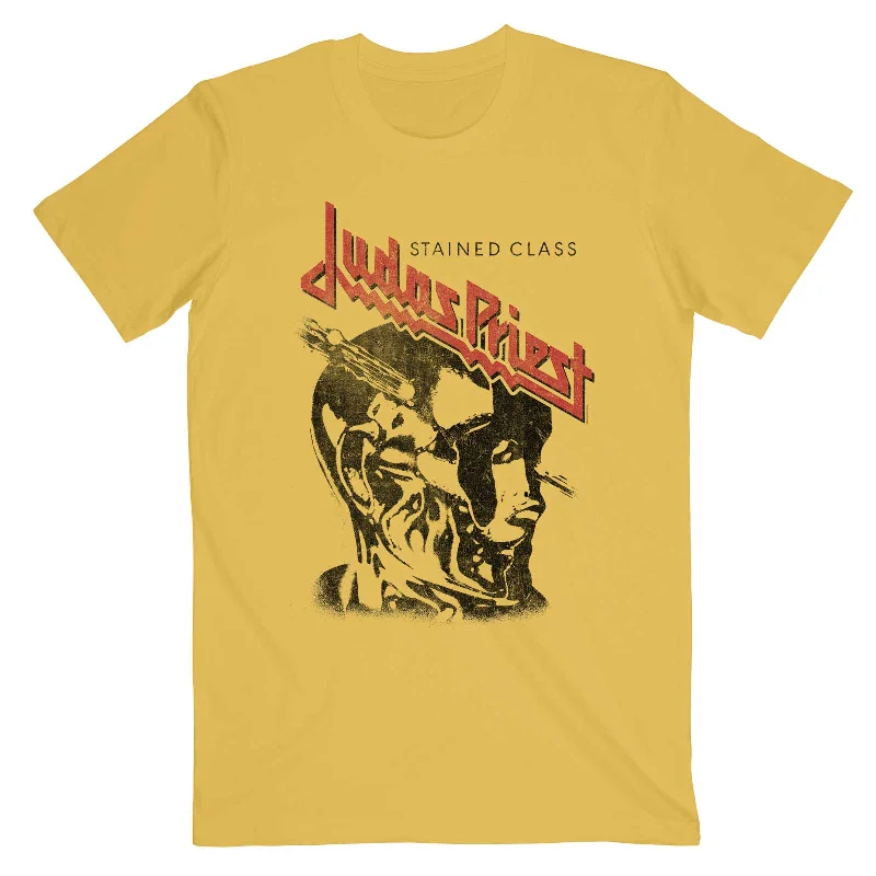 Judas Priest | Official Band T-shirt | Stained Class Vintage Head Notch Collar Peter Pan Collar Cowl Neck