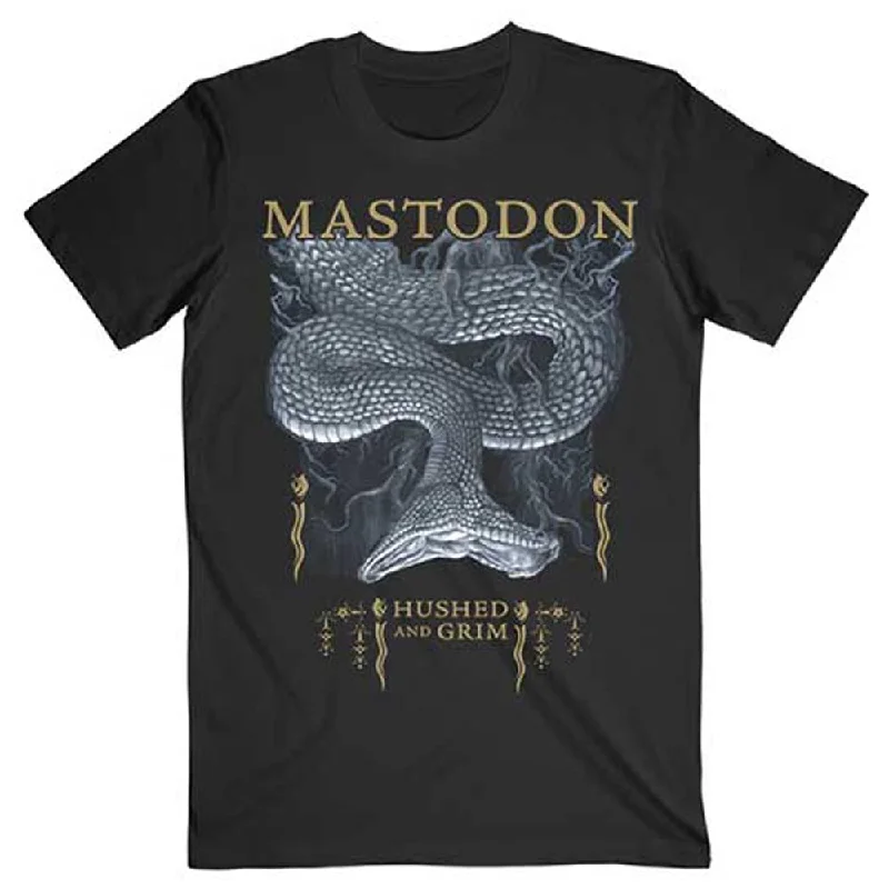 Mastodon | Official Band T-Shirt | Hushed Snake Print Jacquard Patchwork