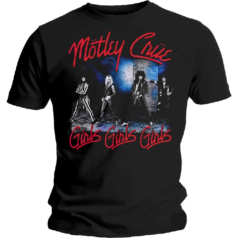 Motley Crue | Official Band T-Shirt | Smokey Street Front Pockets Side Pockets Patch Pockets