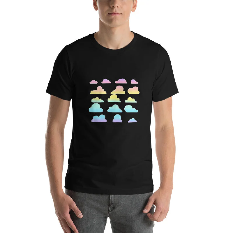 Pastel Goth Clouds Short-Sleeve Unisex T-Shirt Ribbed Striped Patterned