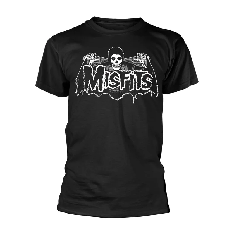 Misfits Unisex T-shirt: Batfiend Old School Mesh Blend Leather Blend Suede Blend