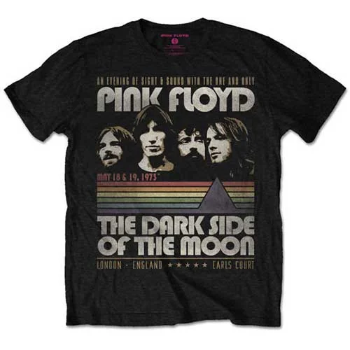 Pink Floyd | Official Band T-Shirt | Vintage Stripes Nylon Fabric Polyester Fabric Spandex Fabric