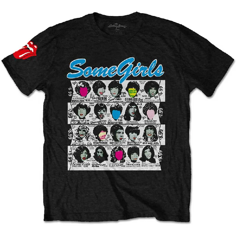 The Rolling Stones | Official Band T-Shirt | Some Girls Album (Sleeve Print) Boxy Fit Fitted Loose