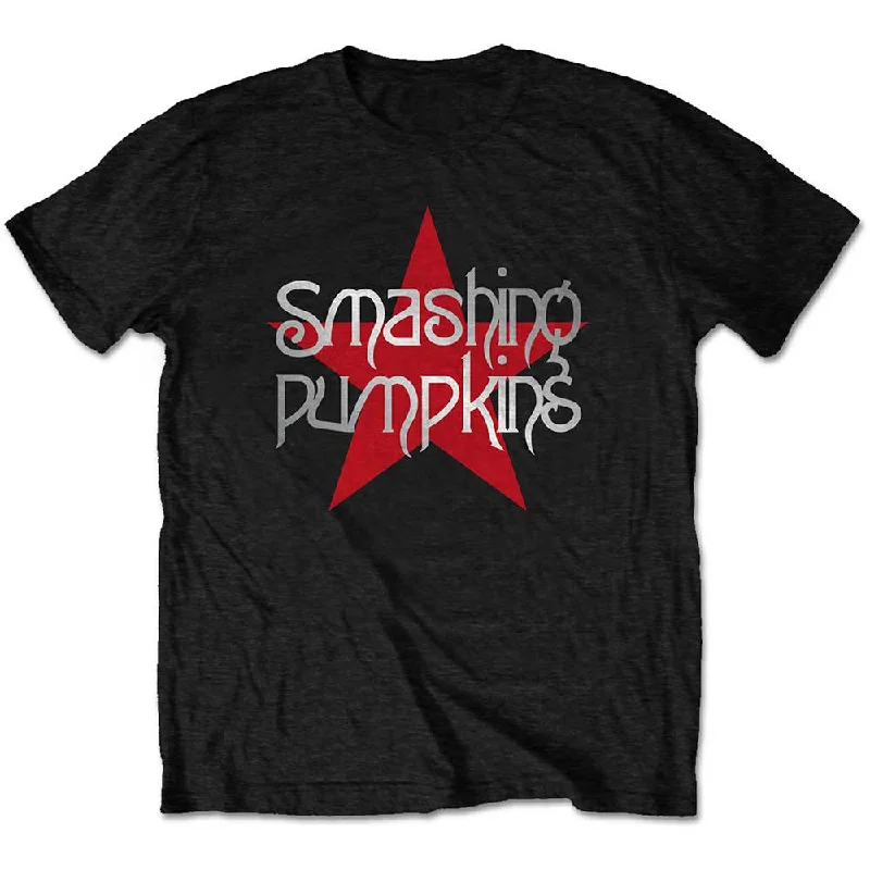 The Smashing Pumpkins | Official Band T-Shirt | Star Logo Thin T-Shirt Open Front Quick Dry