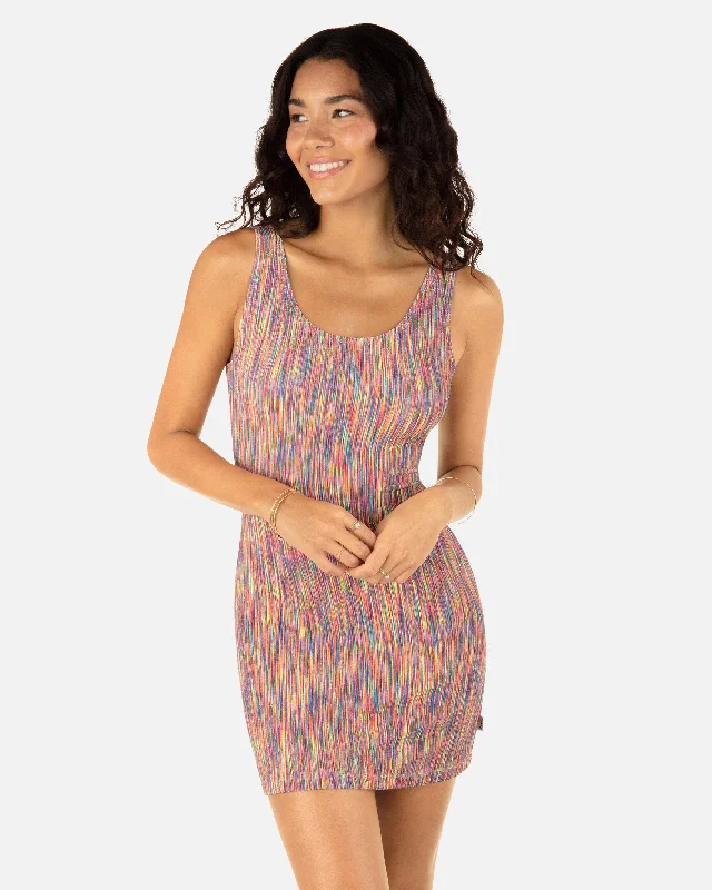 Spacedye Scrunche Convertible Mini Dress Cozy Cotton Mini Dress