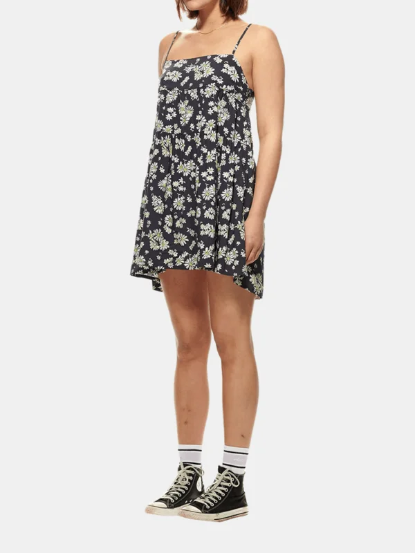 Stussy Reyna Tiered Mini Dress Fashionable Boho-Chic Mini Dress