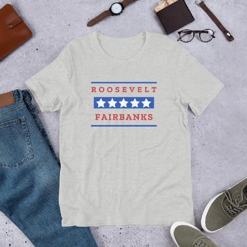 Teddy Roosevelt T-Shirt | Roosevelt Fairbanks Election Nylon Fabric Polyester Fabric Spandex Fabric