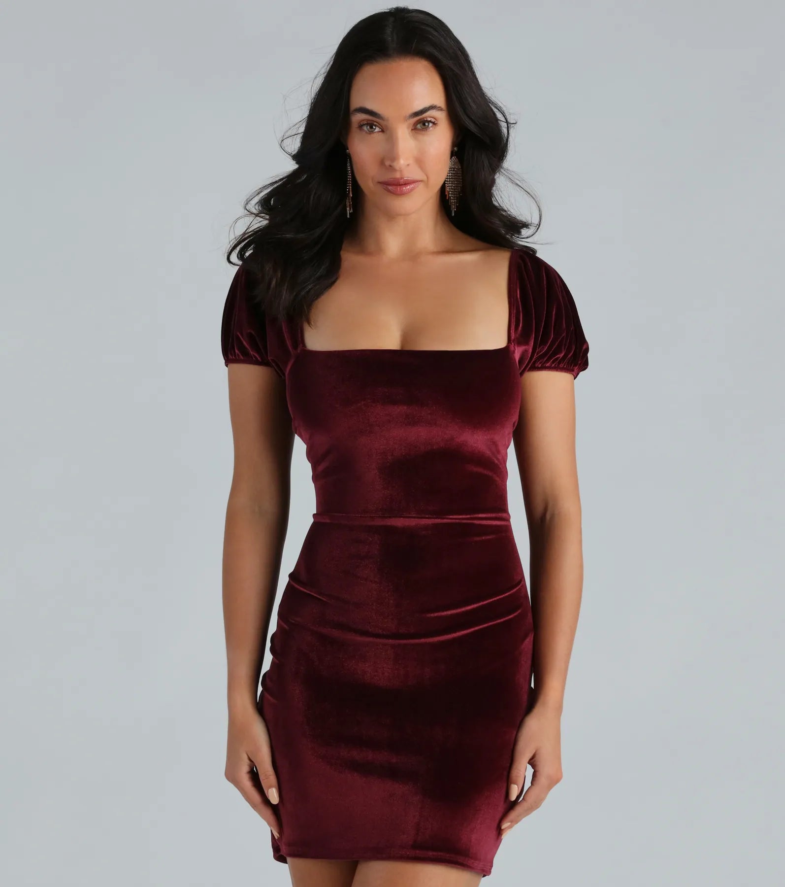 That Luxe Look Velvet Bodycon Mini Dress Cozy Knit Mini Dress