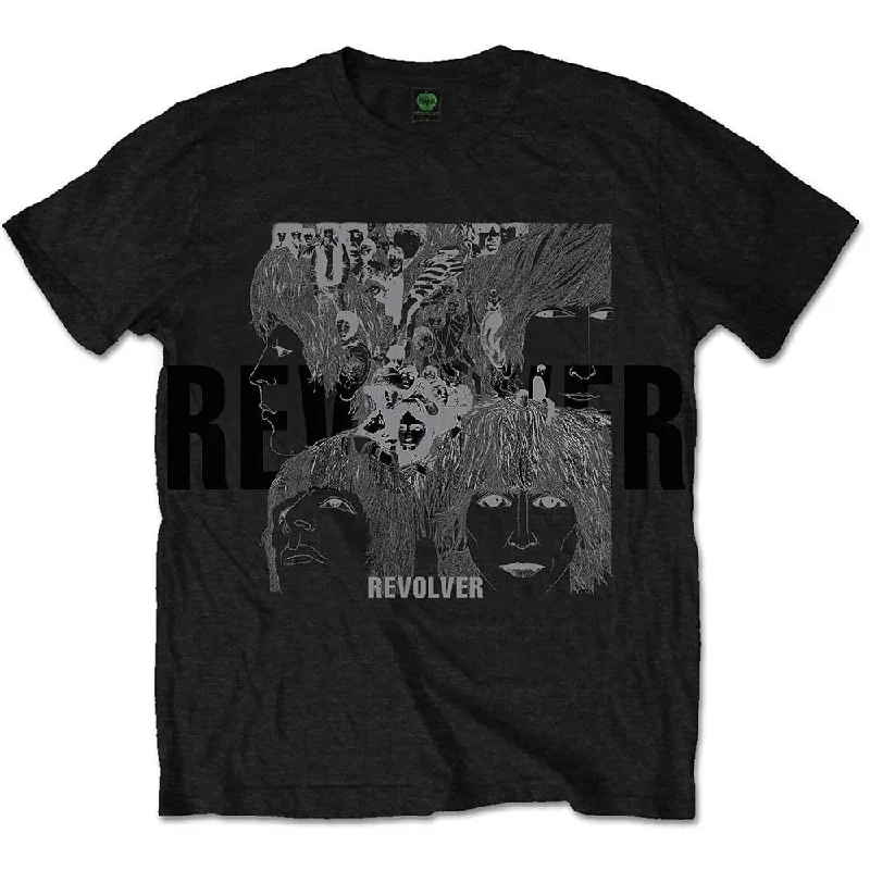 The Beatles Unisex Premium T-Shirt: Reverse Revolver with Foiled Application Nylon Fabric Polyester Fabric Spandex Fabric