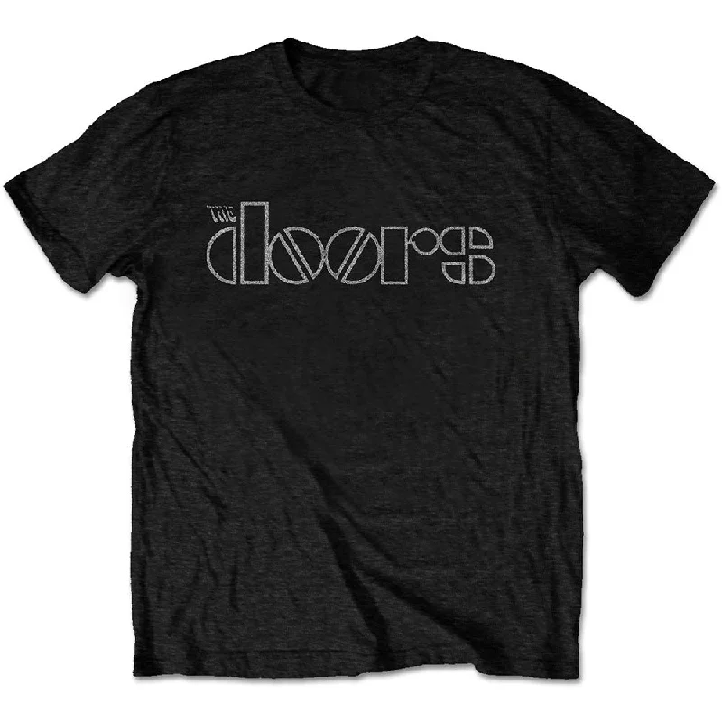 The Doors | Official Band T-Shirt | Logo Hooded Caped Shawl Collar