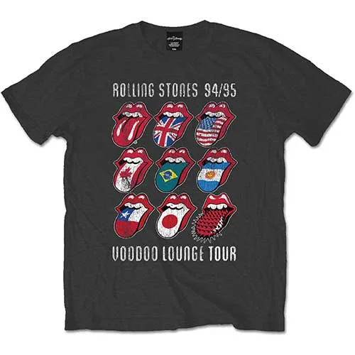 The Rolling Stones | Official Band T-Shirt | Voodoo Lounge Tongues Lace Blend Ribbed Blend Corduroy Blend