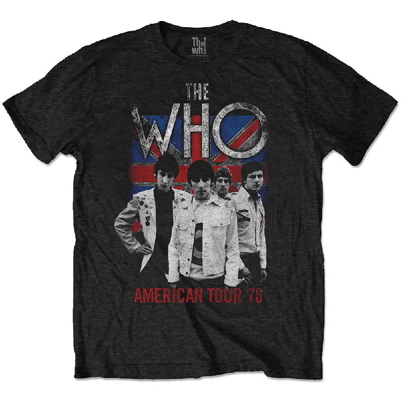 The Who Unisex Eco T-Shirt: American Tour '79 Notch Collar Peter Pan Collar Cowl Neck