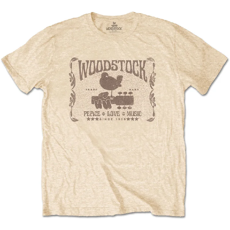 Woodstock | Official Band T-Shirt | Since 1969 Mesh Fabric Canvas Fabric Denim Fabric