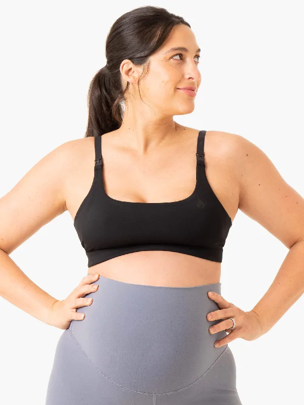 Active Bump Sports Bra - Black Cozy Wire-Free Bra