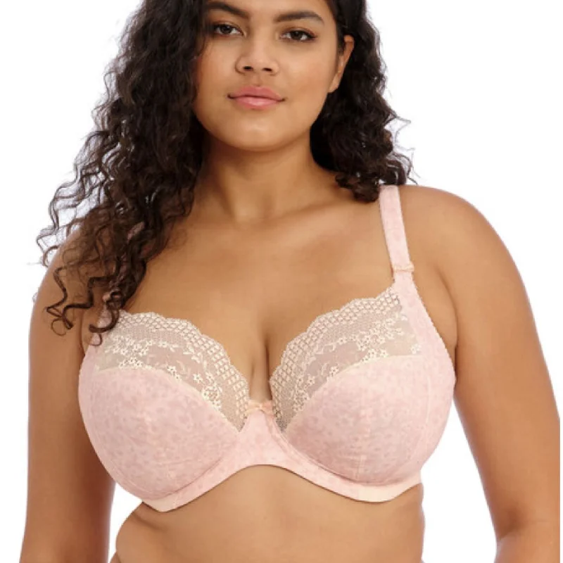 Elomi Lucie UW Plunge Bra EL4490 in Pale Blush Feminine Lace Bra