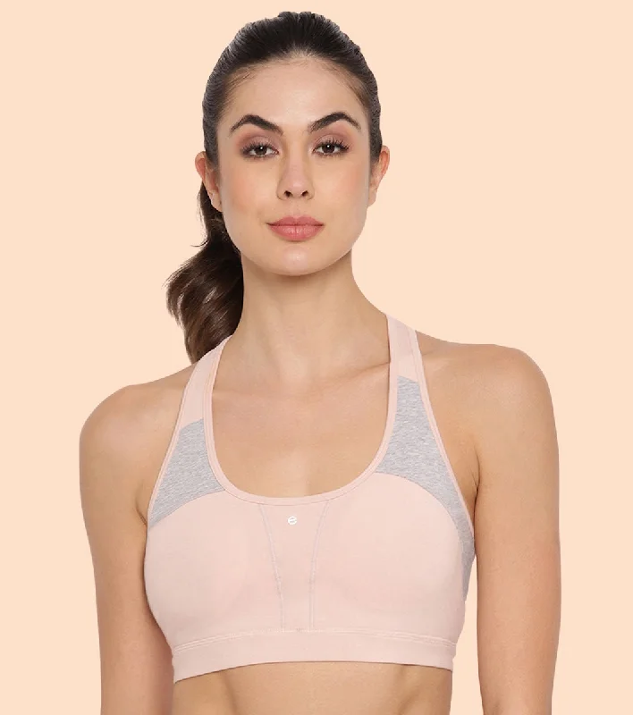 Racer Back Medium Impact Sports Bra with Removable Pads Soft Stretch Bra