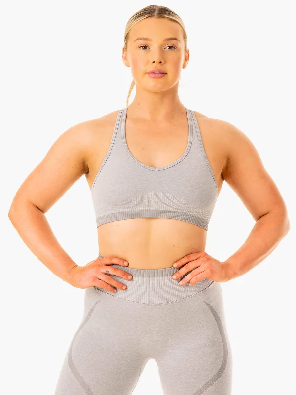 Excel Seamless Sports Bra - Grey Marl Seamless Sports Bra