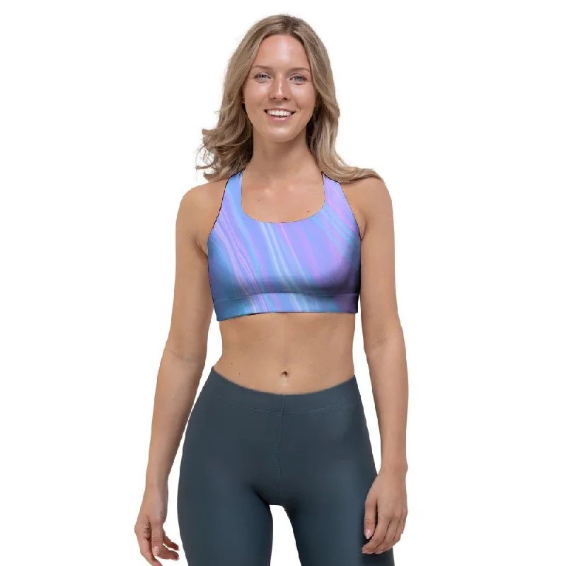 Holographic Print Sports Bra Ultra-Light Bra