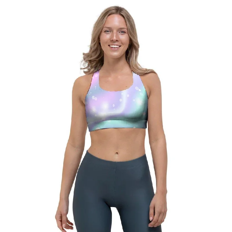 Holographic Psychedelic Sports Bra Wireless Lace Bra