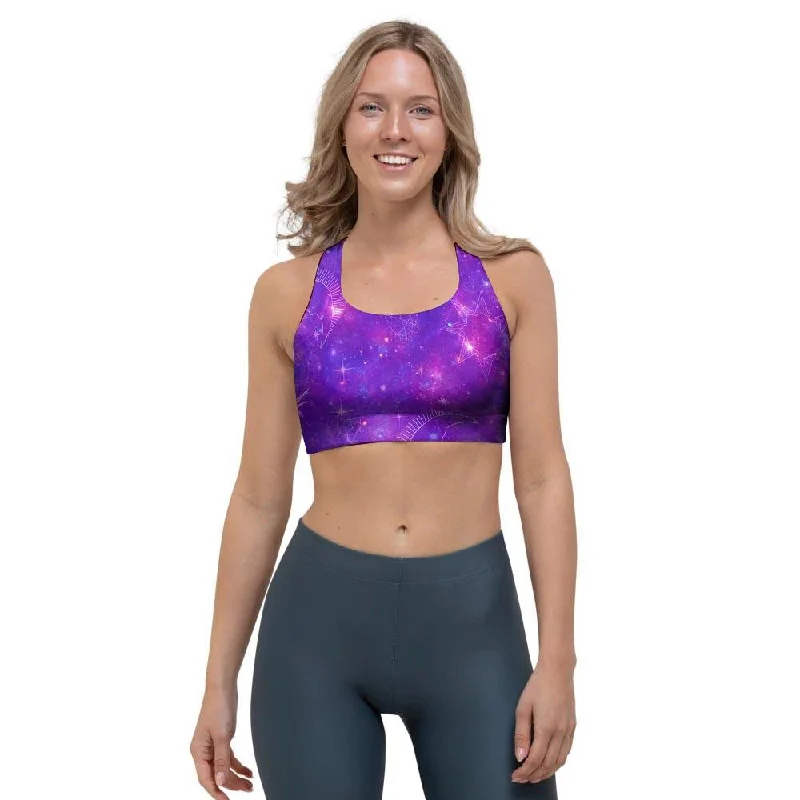 Luna Galaxy Space Sports Bra Light Seamless Bra