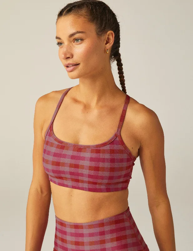 Pink Gingham SoftMark Slim Racerback Bra Seamless Fit Bra