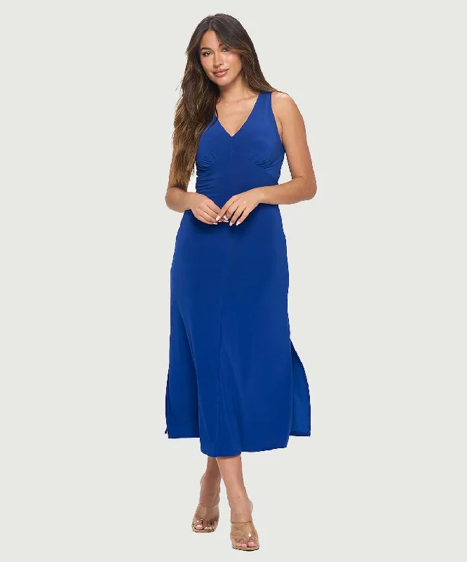 Empire Maxi Dress with Open Back Cozy Spaghetti Strap Maxi Dress