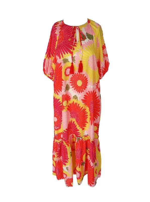 Palm Beach Maxi Dress Trendy Floral Print Maxi Dress