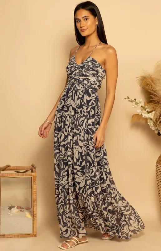 Shore Mallorca Maxi Dress - Atlantic Blooms Fashionable Printed Maxi Dress