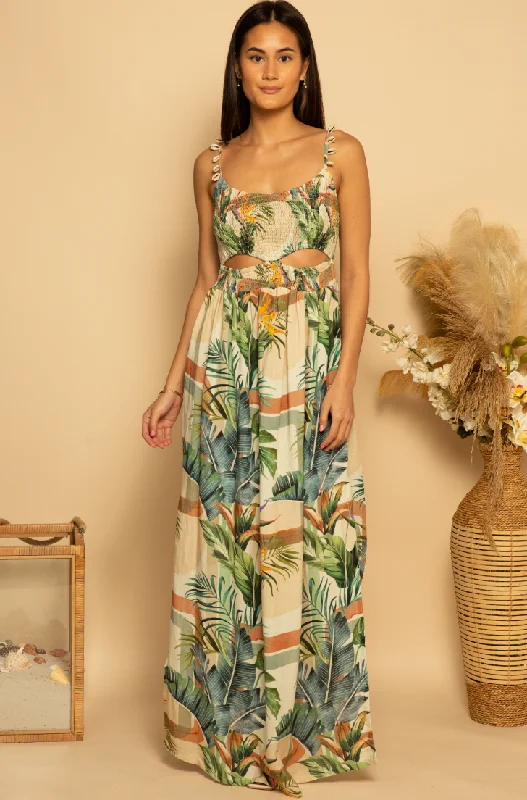 Shore Shiloh Maxi Dress - Modern Tropics Stylish Maxi Dress with Pleats