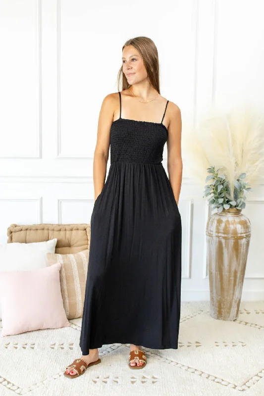 Twilight Serenade Empire Maxi Dress Stylish Maxi Dress with Frills