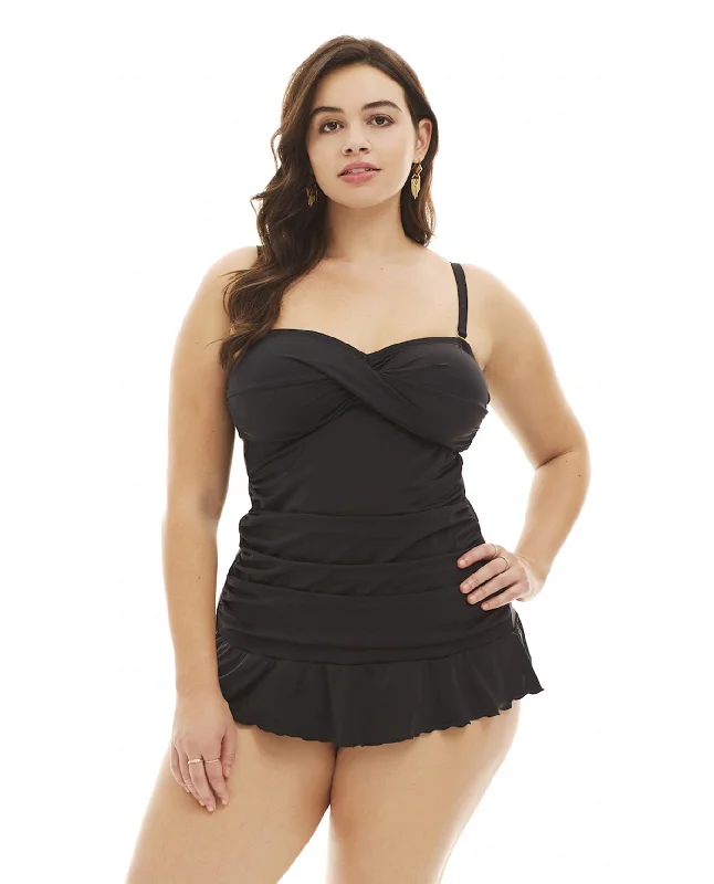 Always For Me Plus Size Isabella Tankini Top with Matching Tankini Bottom Vibrant Bikini Design