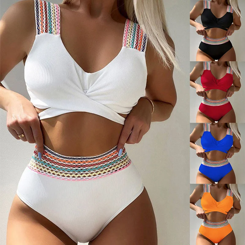 Bikini Swimsuit Backless Slim Fit Triangle Split Suit Stylish Swimsuit Set