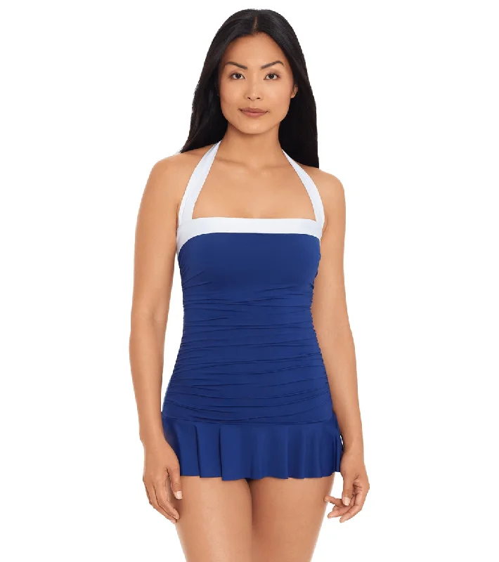 Lauren Ralph Lauren Women's Bel Air Skirted One Piece Swimsuit Swimsuit with Skirt