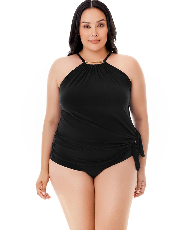 Magicsuit Black Plus Size Parker Underwire Swimdress Adjustable Swim Top