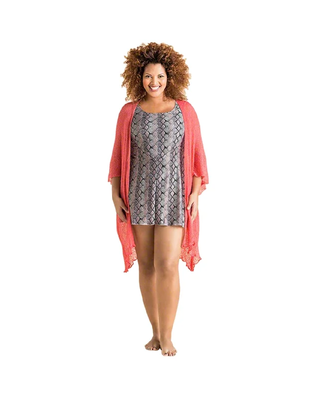 On The Plus Side Bobbi Plus Size One Piece Swimdress Two-Piece Beachwear