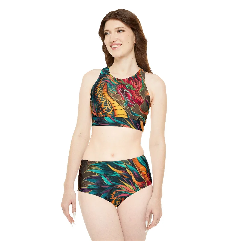 Two-piece Swimsuit  - Fire Dragon Classic One-Piece